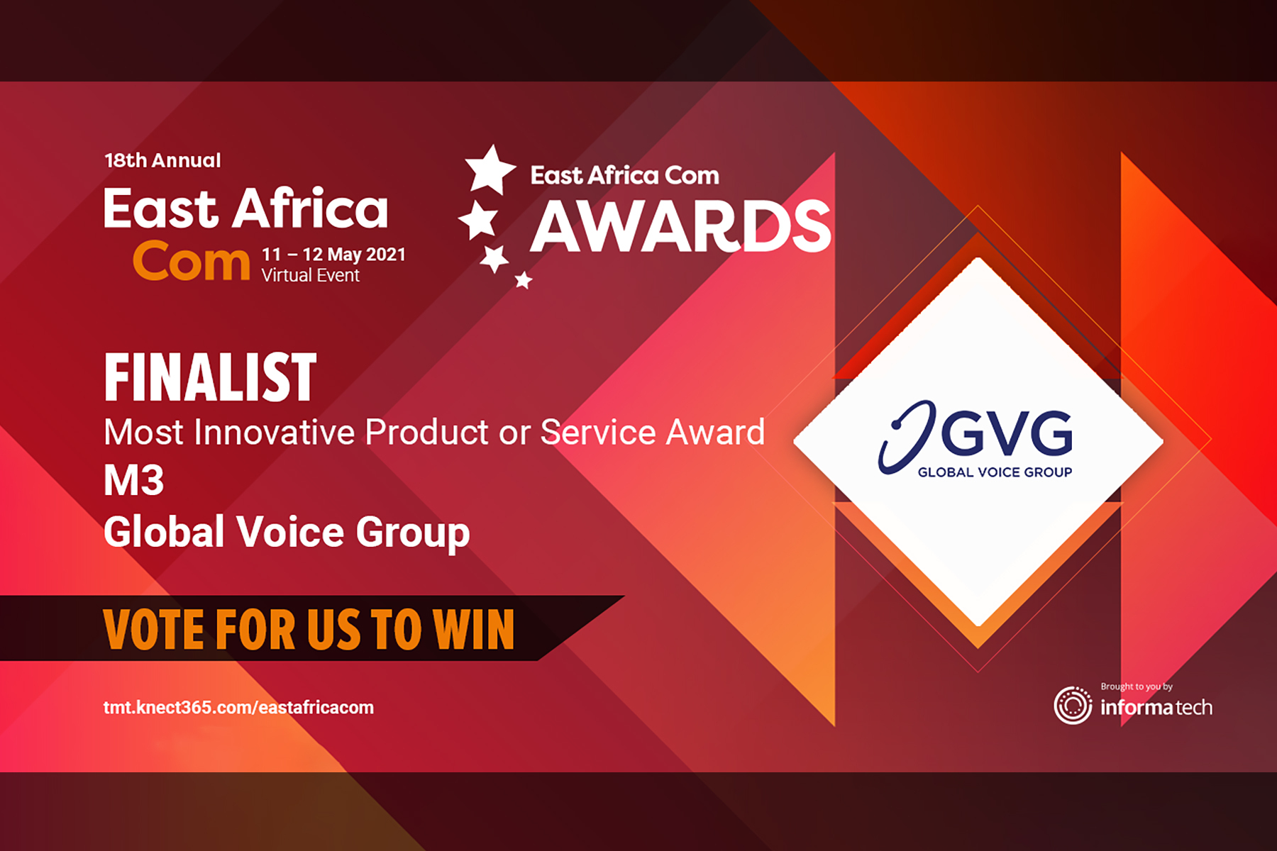 Make Your Vote Count: M3 Finalist In East Africa Com Awards